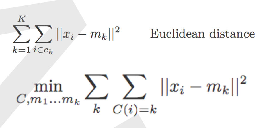 Distance and Cluster Formula